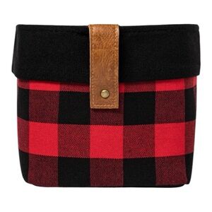 Threshold Black & Red Buffalo Plaid Cube Storage Bin